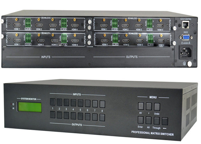 HDMI 4K Hdbaset Video Matrix 8x8 Hdmi Over Cat6 Matrix Ultra Hd Hdmi