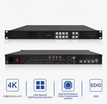معالج فيديو 4K يدعم شاشة LED 1X4 4X1 مع وظيفة التقاط وتقسيم معالج جدار فيديو