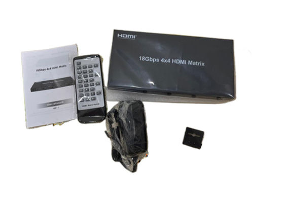 4X4 HDMI المصفوفة المفتاح مع خيارات التحكم المتعددة ومخرجات 4K