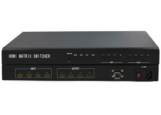 4 × 4 محول المصفوفة HDMI بلا مسام مع الهيكل المعدني ، 4K محول المصفوفة HDMI للتوزيع الآلي الموثوق به
