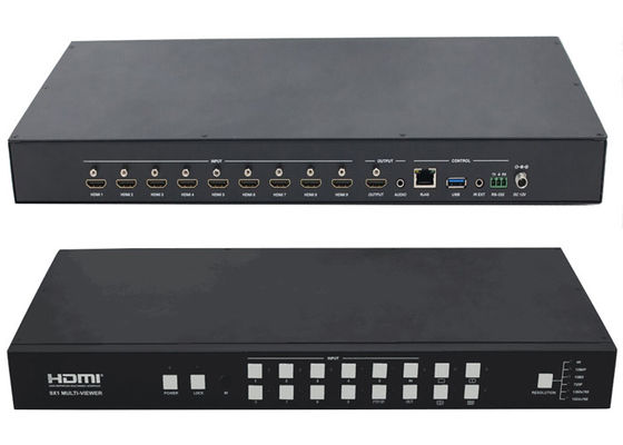 9Ch 4K Input 1Ch Output HDMI Multiviewer 9x1 محوّل سلس