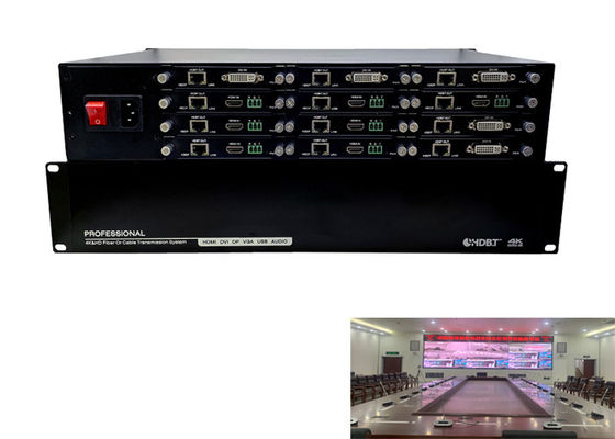 CAT5e / 6/7 12 منفذ HDMI HDBaseT موسع موسع فاصل PoC Dual IR RS232 3D