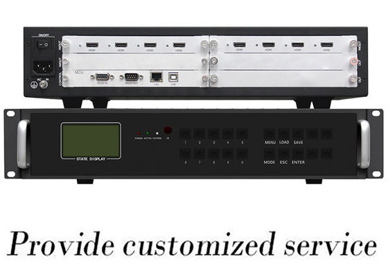 100VAC Video Wall Controller 4x4 HDMI ، Matrix 3x3 TV Wall Controller
