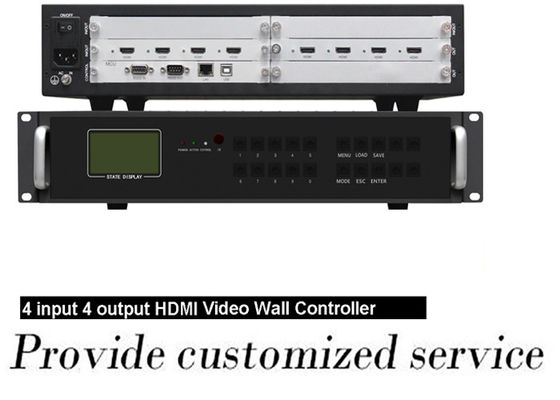 HDMI 4 في 4 Out 4K Video Wall Controller 2x2 RJ45 أنثى لـ 9 شاشات