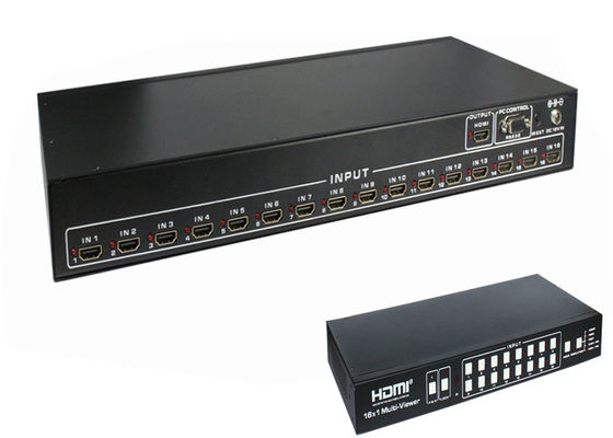 16 منفذًا 4K HDMI Multi Viewer مع التبديل السلس وبرامج التحكم في الكمبيوتر الشخصي