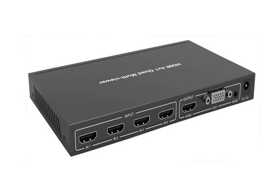4 مدخلات Hdmi 4K Quad Multiviewer مع خرج 1XHDMI وخرج 1XVGA