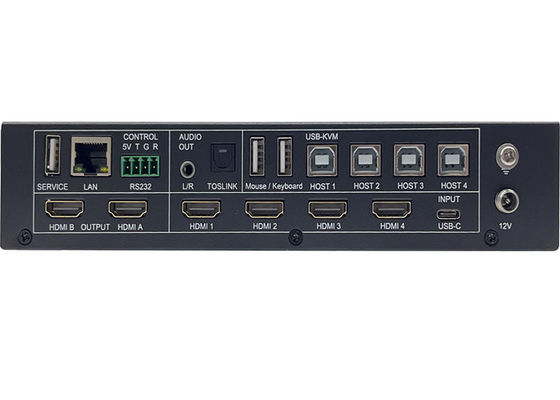 5x المدخلات و 2x الإخراجات محول الفيديو UHD السلس مع Multiview و KVM التحكم
