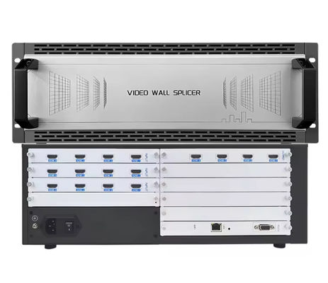 محترف كامل 4K30hz 16 قناة HDMI حائط الفيديو 12 في 4 خارج LED LCD حائط الفيديو المعالج