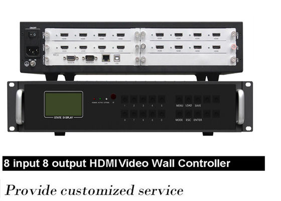 2x2 2x4 إشارة وحدات التحكم في الجدار الفيديو لمعرض LCD HDMI منفذ الخروج