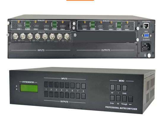 محول مصفوفة الفيديو لدخولات ومخرجات 4/4 تصل إلى 4Kx2k 60Hz