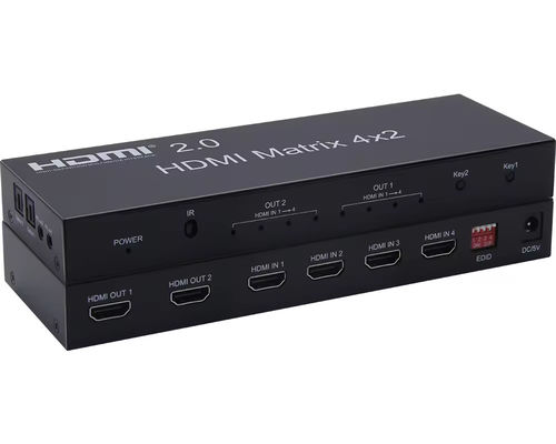 6x4 4k HDMI المصفوفة المفتاح الموسع 4x2 HDMI المصفوفة علبة التبديل