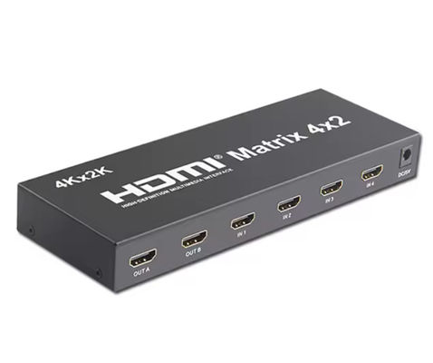 6x4 4k HDMI المصفوفة المفتاح الموسع 4x2 HDMI المصفوفة علبة التبديل