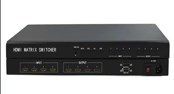 انتاج 18 جيجابايت في الثانية 4 X 4 HDMI المصفوفة المفتاح مع ما يصل إلى 4Kx2k 60Hz دقة الإخراج