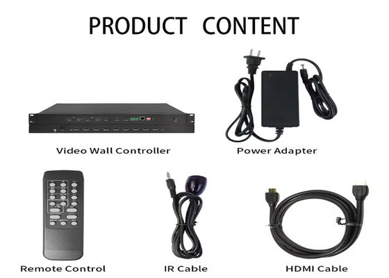RS232 LAN IR التحكم عن بعد جهاز تحكم على الحائط الفيديو LCD مع مخرج HDMI DVI و 2x2 2x3 3x2 4x1 4x2 3x3 أوضاع الحائط
