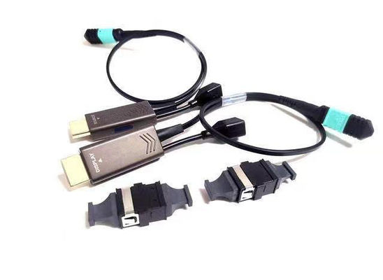 كابل HDMI للألياف الضوئية للنقل لمسافات طويلة مع رابط MPO الصناعي