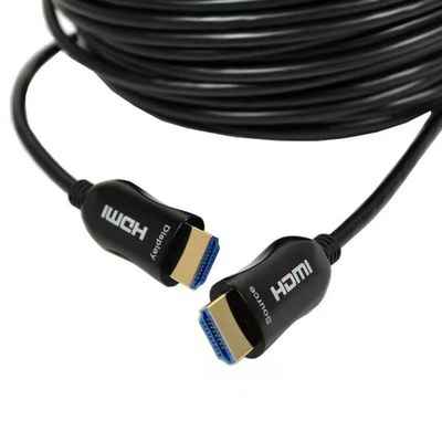 تصميم رقيق كابل HDMI الألياف الضوئية 4K / 8K التوافق، صفر فقدان الإشارة