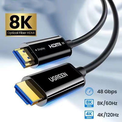 4K 60Hz دقة HDMI 2.1 كابل الألياف مع دعم HDR لمسافات طويلة