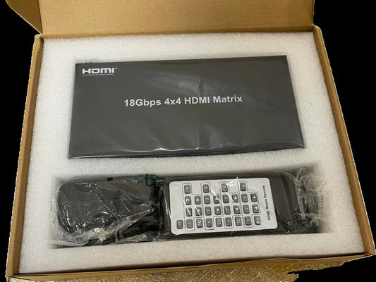 EDID مدعوم 4x4 HDMI المصفوفة مع عرض النطاق الترددي فيديو 225MHz وRS-232 التحكم