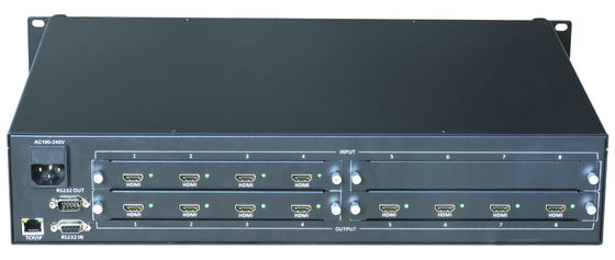 جهاز تحويل مصفوفة الألياف البصرية على الرف HDMI 8x8 متوافق مع HDCP