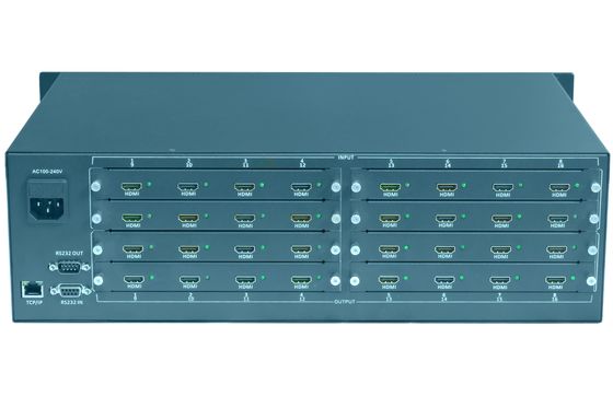 10.8 باوندات محول مصفوفة الفيديو مع نوع مصفوفة 16 × 16 و 16 منفذ HDMI الخروج