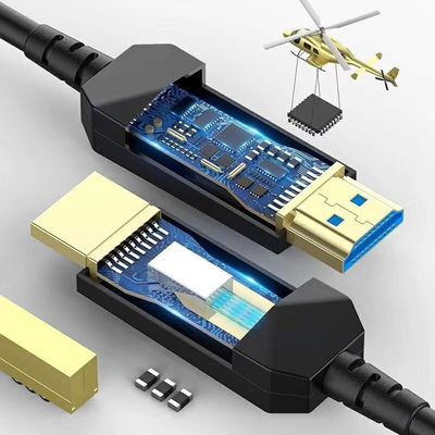 كابل الألياف الضوئية 4K HDMI مسافة طويلة ، لا فقدان للإشارة ، دعم Ultra HD 60Hz