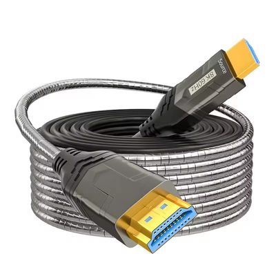 كابل الألياف الضوئية عالي الأداء 100m HDMI يدعم دقة 4K وإشارة خالية من الخسائر