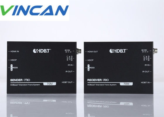 HDbaset HDMI Extender Over Single 70m CAT6 مع دعم الأشعة فوق البنفسجية POC، RS232 4k 60hz