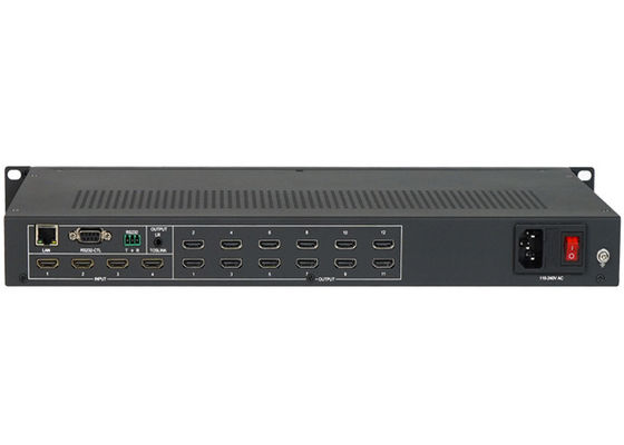 3x4 2x4 3x3 HDMI 4k Quad Video Wall معالج مع 4 مدخلات و 12 مخرجات
