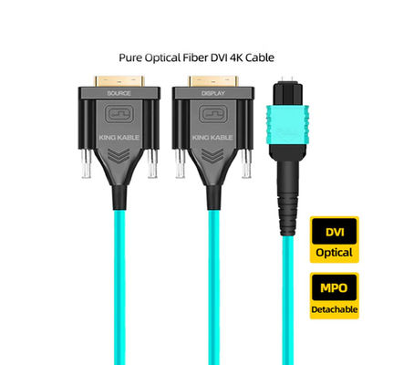كابلات الألياف MPO DVI معايير إشارة متوافقة مع بروتوكول DP 1.4 يدعم نظام الفيديو 4K Ultra HD