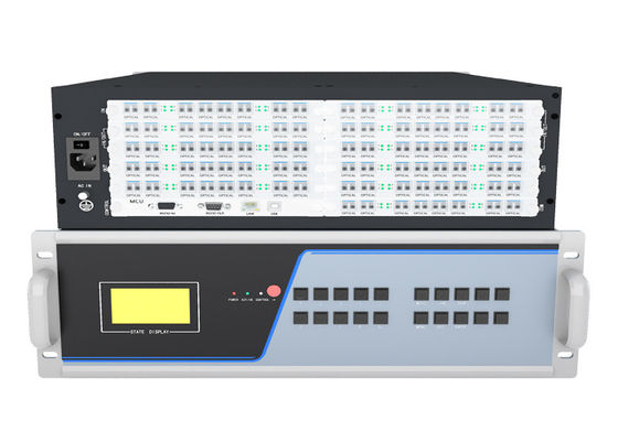 3840x2160 60 هرتز والتوافق التنازلي المتقدم FPGA 88 منافذ 3.5 U مصفوفة KVM