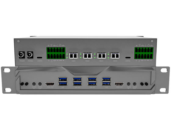 محولات KVM المصفوفة ذات الألياف العضوية مع تأخير منخفض للغاية ودعم جدار الفيديو لغرف التحكم