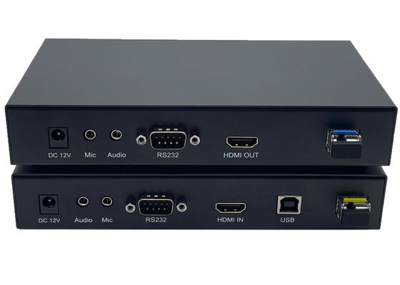 4K HDMI وUSB KVM عبر مجموعة موسع الألياف الضوئية