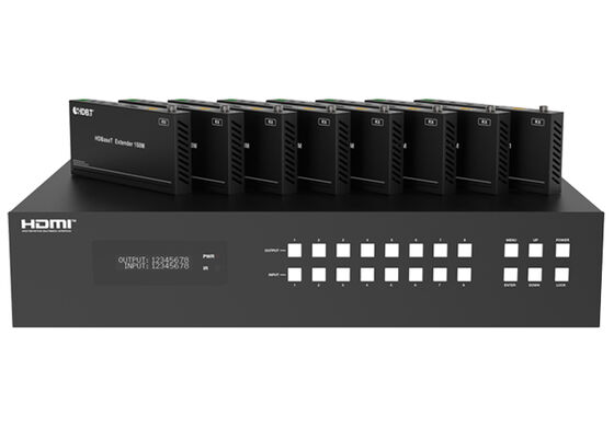 مبدل مصفوفة VINCAN 8x8 HDBaseT HDMI مع فيديو 4K60 4:4:4 و PoC لتركيبات AV الاحترافية