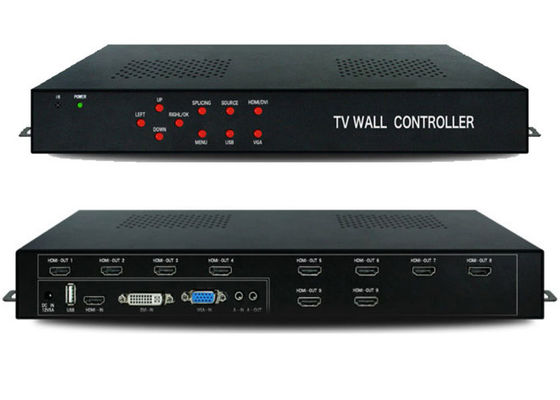 معالج حائط فيديو HDMI 1 In 9 Out 1080P VGA 2x2 3X3 3x2 4x2