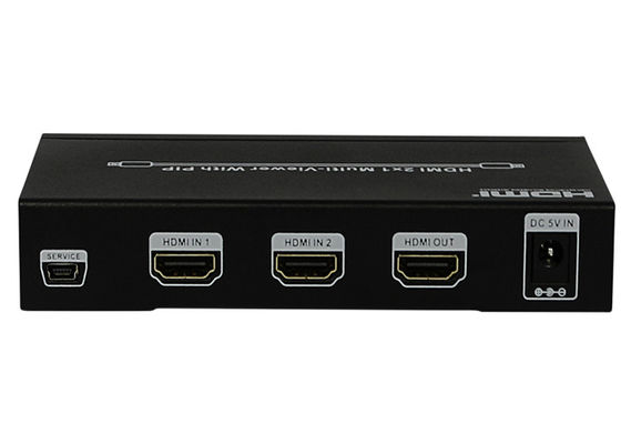 DC 5V 1A PIP HDMI 2x1 MultiViewer أنثى نوع منافذ الإخراج