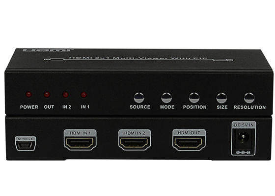 DC 5V 1A PIP HDMI 2x1 MultiViewer أنثى نوع منافذ الإخراج