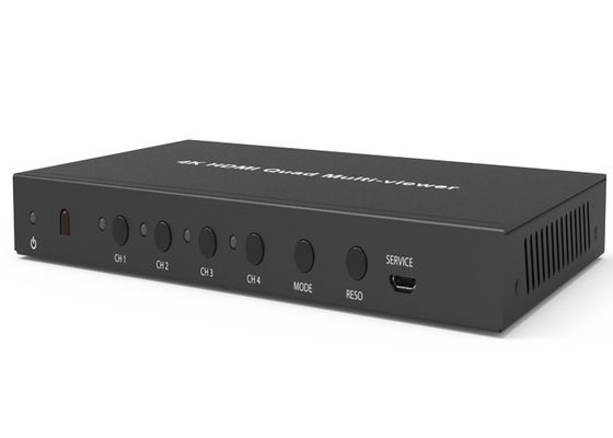 عارض متعدد HDMI أسود HDCP 1.4 4K 4 × 1 رباعي مع 4 مدخلات HDMI و 1 مخرج HDMI