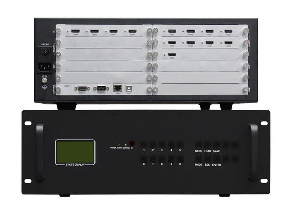4 في 9 Out 3x3 2x2 HDMI Video Wall Controller مع غلاف 3.5U