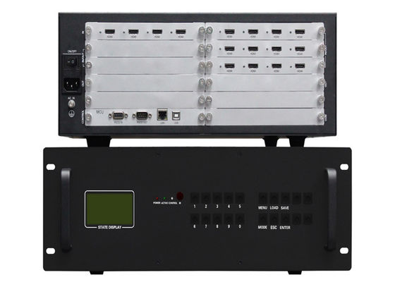 HDMI 1080P 3.5U وحدة تحكم في الحائط بغلاف فيديو 2x2 4 مدخلات 12 مخرج
