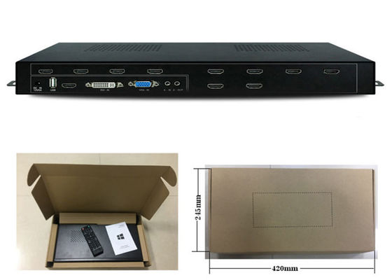1 مدخل 9 مخرج HDMI مقسم مع وظيفة الحائط 1x9 HDMI Video Wall Controller مع 3x3