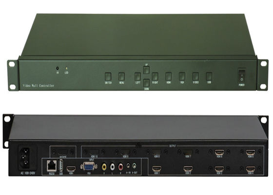 وحدة تحكم حائط فيديو LCD 3x2 مع تحكم RS232 1 مدخل 6 إخراج
