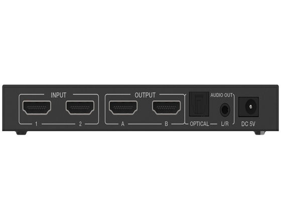 النوع A 18Gbps 2x2 HDMI Matrix Switcher مع مستخرج الصوت