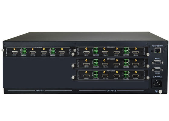 محول مصفوفة فيديو معياري 4x12 مع تحكم IR Ethernet RS232