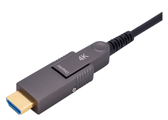 كبل الألياف البصرية EDID CEC HDCP2.2 HDR HDMI متوافق مع EMI RFI
