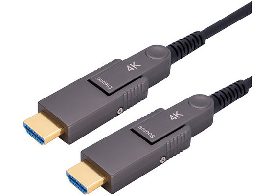 كبل الألياف البصرية EDID CEC HDCP2.2 HDR HDMI متوافق مع EMI RFI