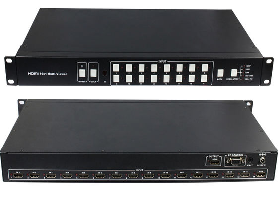 16 المدخلات 1 الإخراج 16 منفذ HDMI Multiviewer مع محول سلس
