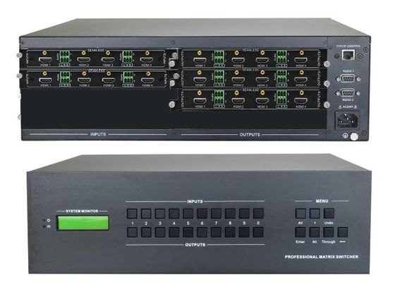 8-Ch 4K HDMI Input 16-Ch 4K Hdmi Output Video Matrix Switcher مع الحائط