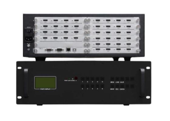 وحدة تحكم حائط فيديو معيارية 16 في 24 مخرج HDMI مع غلاف 3.5U