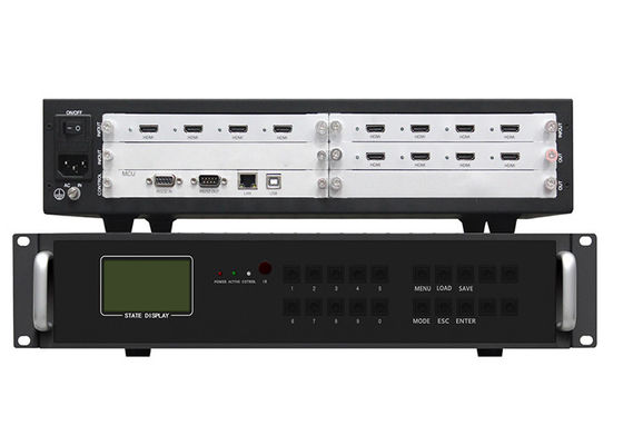4 في 8 مخارج HDMI 4x2 2x4 وحدة تحكم حائط فيديو مع تحكم مركزي