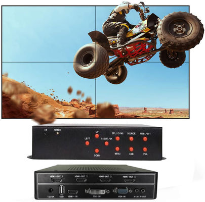 1 In 4 Out LCD TV Multi-screen Video Wall Controller 2x2 مع 8 أوضاع حائط